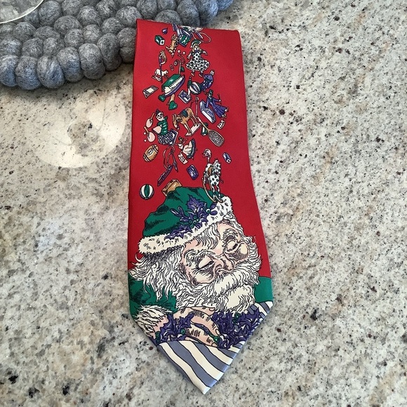 Silk Tie Santa Christmas by Robert Talbott for Nordstrom - Picture 1 of 7
